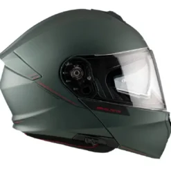 Casco Modulare Mt Helmets  Fu935Sv Genesis Sv Solid A6 Opaco Verde Opaco
