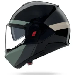 Casco Modulare Nolan N120-1 Blocco 358 Nero Antracite Verde Grigio Avorio Lucido