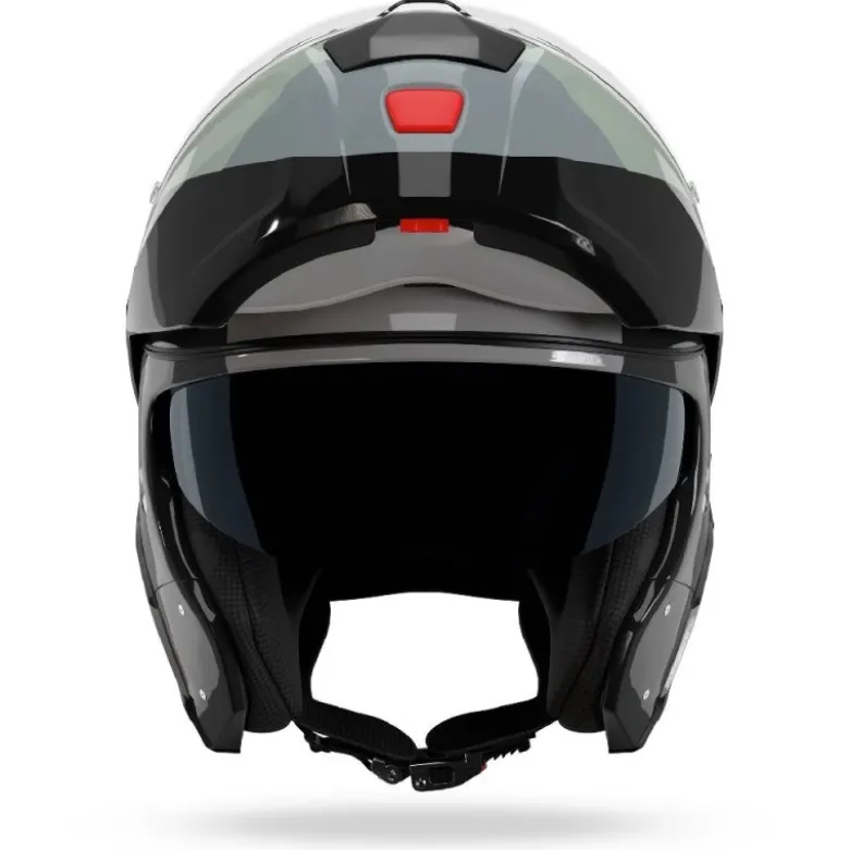 Casco Modulare Nolan N90-3 06 Blocco 354 Nero Avorio Antracite Verde Grigio Lucido
