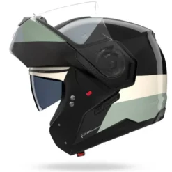Casco Modulare Nolan N90-3 06 Blocco 354 Nero Avorio Antracite Verde Grigio Lucido