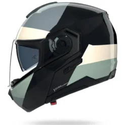 Casco Modulare Nolan N90-3 06 Blocco 354 Nero Avorio Antracite Verde Grigio Lucido