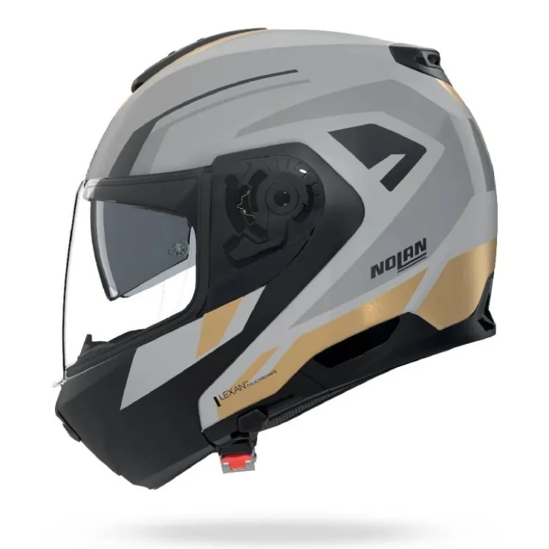 Casco Modulare Nolan N100-6 Cinetico 360 Grigio Nero Antracite Oro Opaco