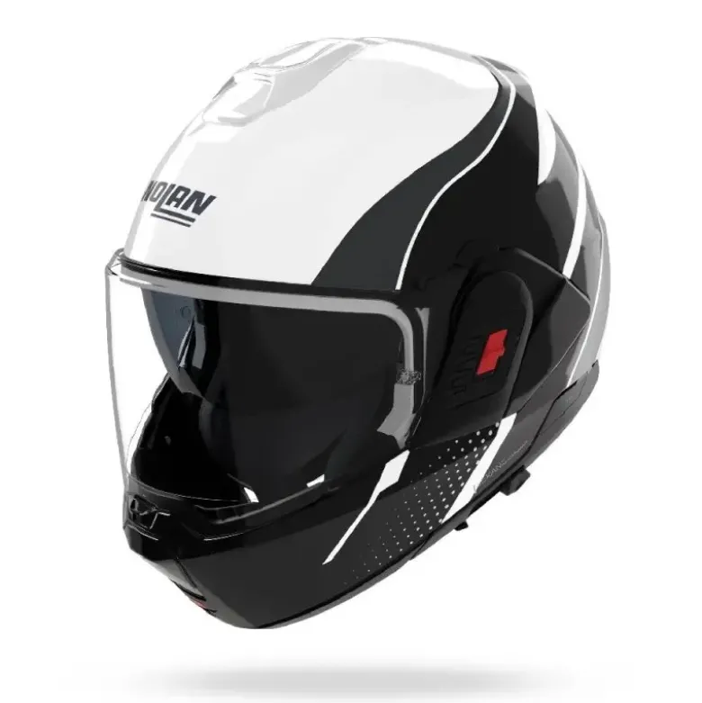 Casco Modulare Nolan N120-1 Fluente 359 Bianco Nero Antracite Lucido