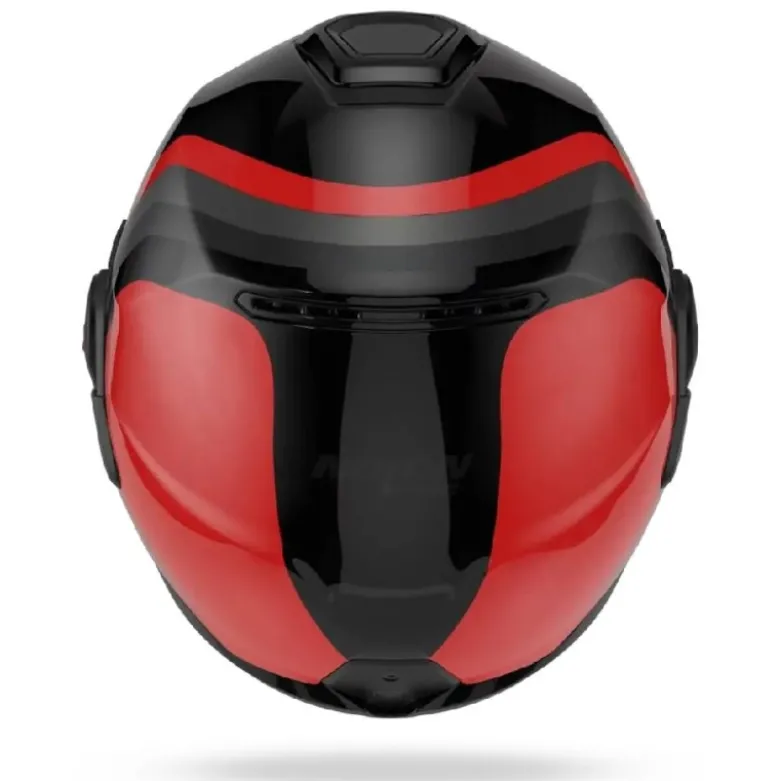 Casco Modulare Nolan N120-1 Lineo 351 Nero Rosso Grigio