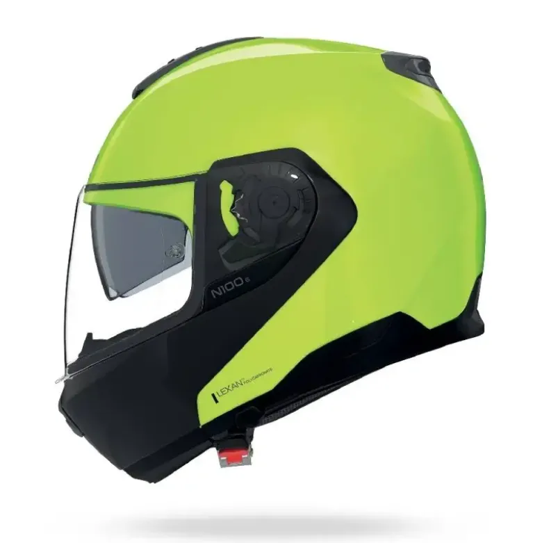 Casco Modulare Nolan N100-6 Mivedi 329 Verde Impulso Nero Lucido