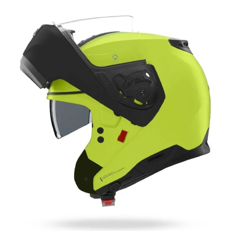 Casco Modulare Nolan N100-6 Mivedi 329 Verde Impulso Nero Lucido