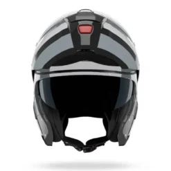 Casco Modulare Nolan N90-3 06 Roboto 348 Nero Argento Bianco Lucido