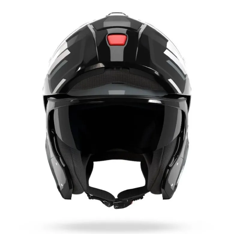 Casco Modulare Nolan N90-3 06 Sincrono 352 Grigio Nero Bianco Lucido