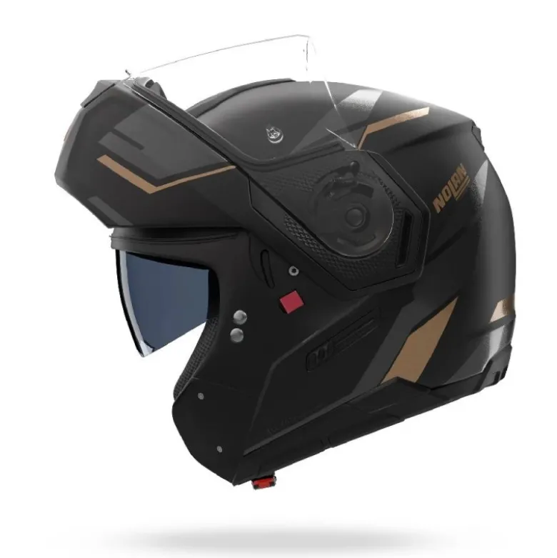 Casco Modulare Nolan N90-3 06 Sincrono 351 Nero Antracite Oro Opaco