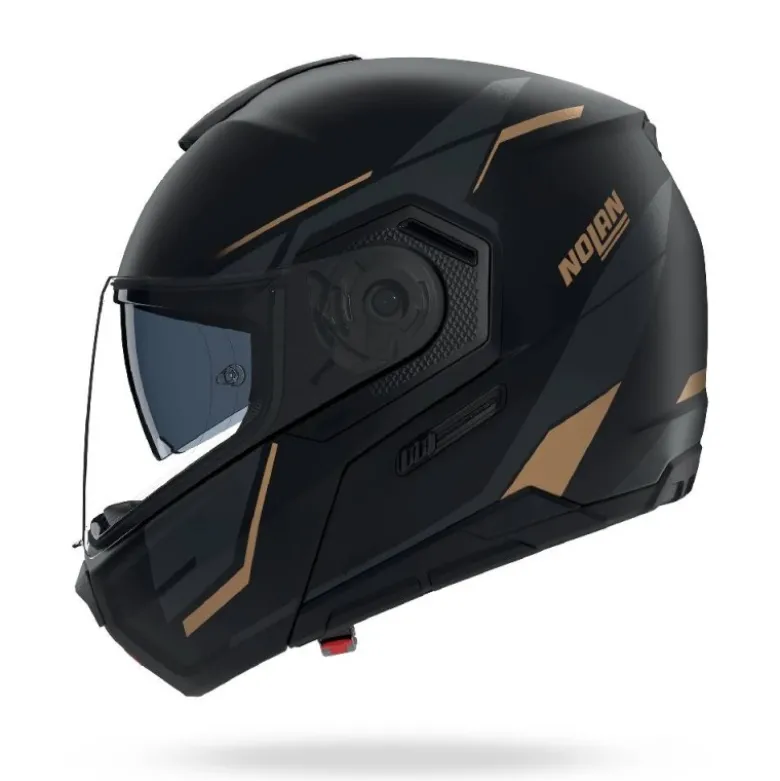 Casco Modulare Nolan N90-3 06 Sincrono 351 Nero Antracite Oro Opaco
