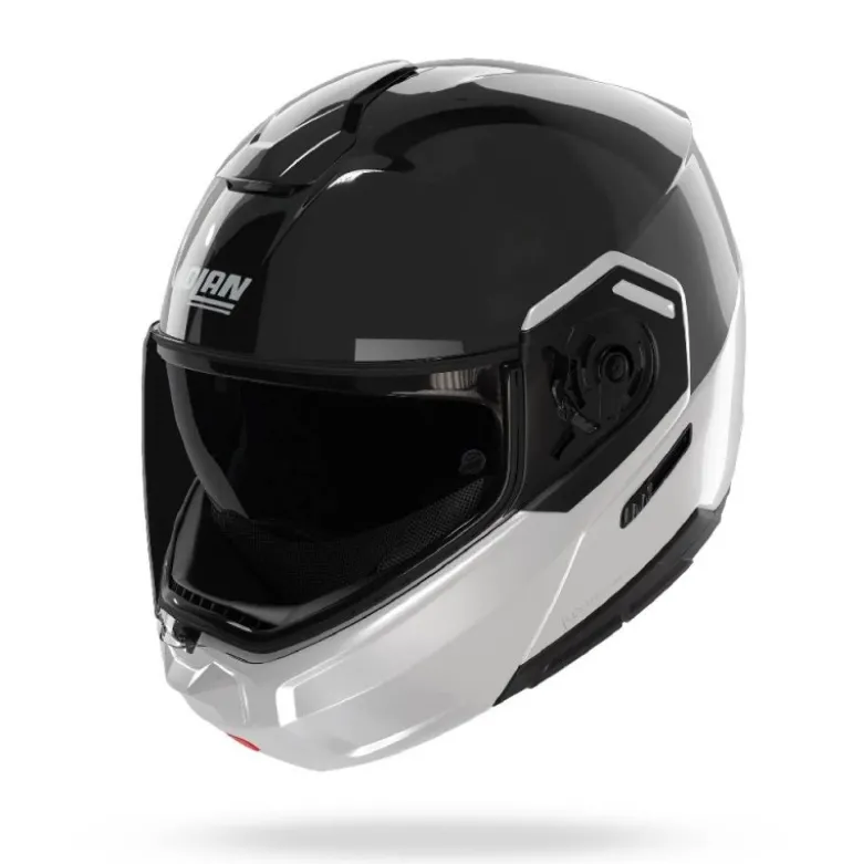 Casco Modulare Nolan N90-3 06 Verniciatura Speciale 343 Nero Bianco Perla Lucido