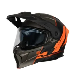 Casco Modulare Origine Adventure Cyborg Arancione Fluo Titanio Opaco