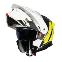 Casco Modulare Origine Adventure Cyborg Giallo Fluo Bianco Opaco
