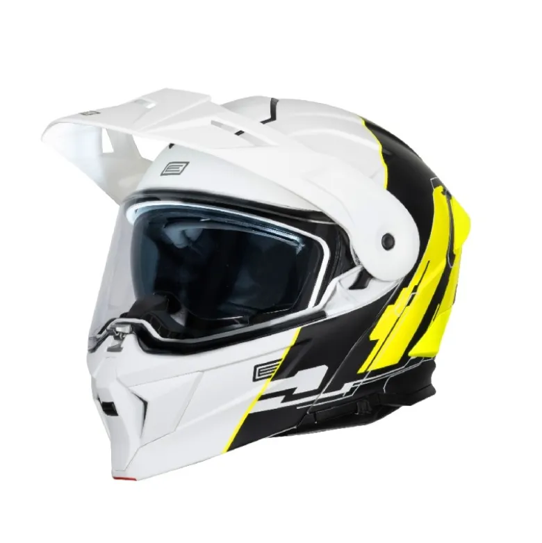 Casco Modulare Origine Adventure Cyborg Giallo Fluo Bianco Opaco