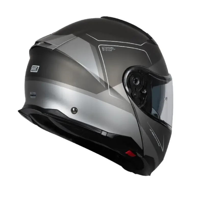 Casco Modulare Origine Logic BT Privilege Nero Bianco Titanio Opaco Con Interfono BL A2 Integrato