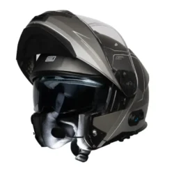 Casco Modulare Origine Logic BT Privilege Nero Bianco Titanio Opaco Con Interfono BL A2 Integrato