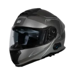 Casco Modulare Origine Logic BT Privilege Nero Bianco Titanio Opaco Con Interfono BL A2 Integrato