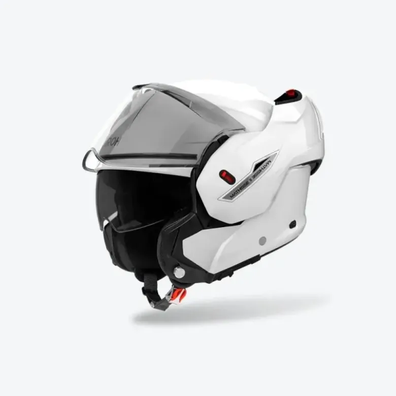 Casco Modulare Reversibile Airoh Mathisse II Color Bianco Lucido