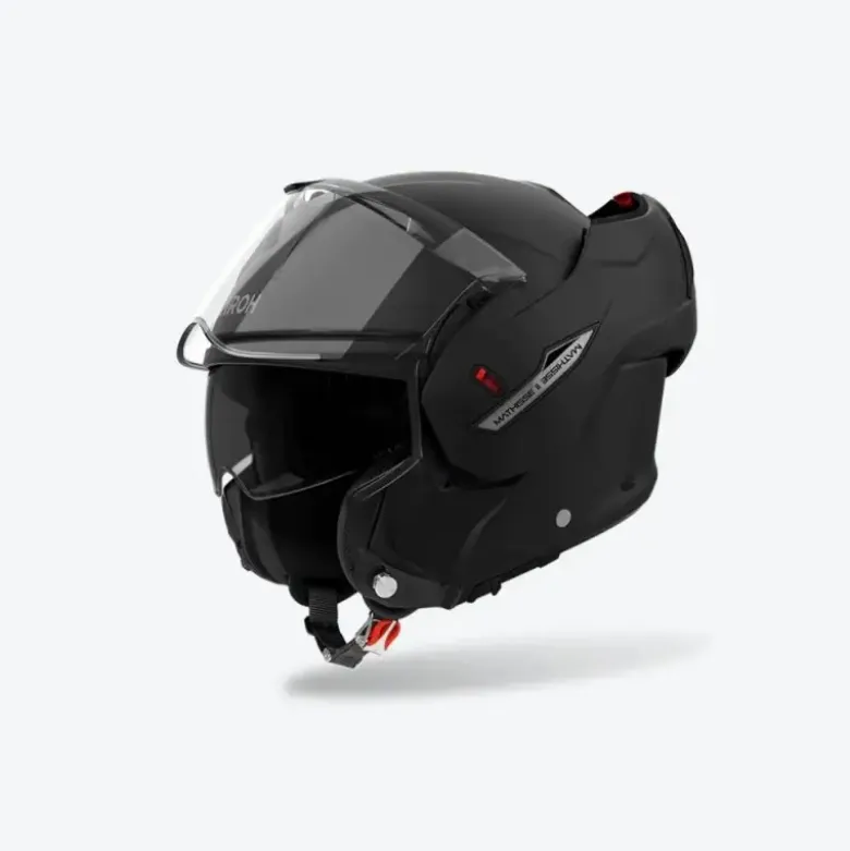 Casco Modulare Reversibile Airoh Mathisse II Color Nero Opaco