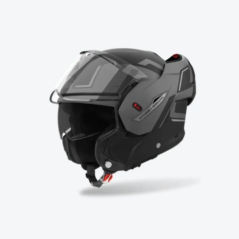 Casco Modulare Reversibile Airoh Mathisse II Genius Grigio Opaco