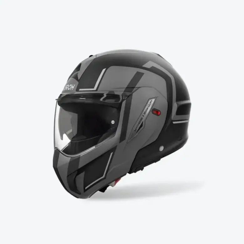 Casco Modulare Reversibile Airoh Mathisse II Genius Grigio Opaco