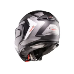 Casco Modulare Reversibile Caberg Trip Lunar Nero Grigio Bianco Opaco
