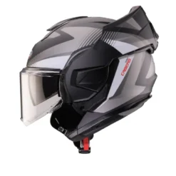 Casco Modulare Reversibile Caberg Trip Lunar Nero Grigio Bianco Opaco