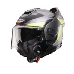 Casco Modulare Reversibile Caberg Trip Lunar Nero Grigio Giallo Fluo Opaco