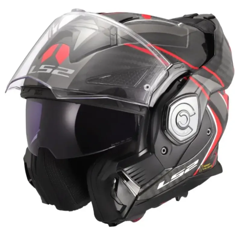 Casco Modulare Reversibile Carbonio Ls2 FF901 Advant X C FUTURE II Rosso