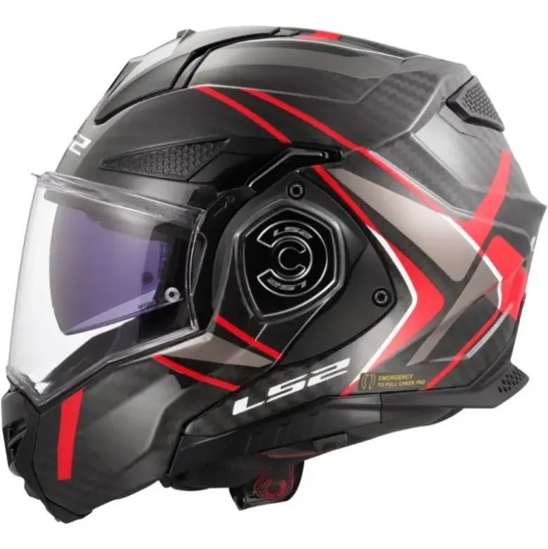 Casco Modulare Reversibile Carbonio Ls2 FF901 Advant X C FUTURE II Rosso