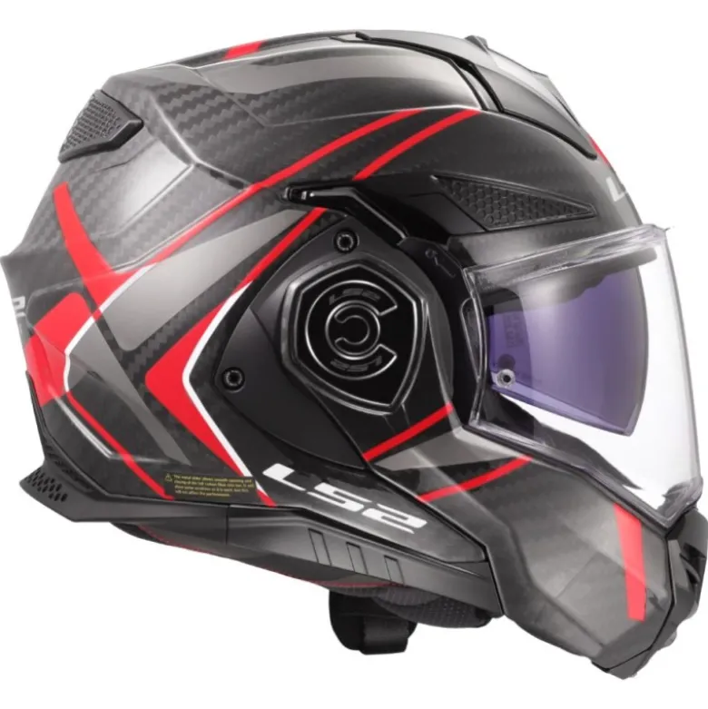 Casco Modulare Reversibile Carbonio Ls2 FF901 Advant X C FUTURE II Rosso