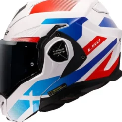 Casco Modulare Reversibile FF901 Ls2 Advant X Nova Bianco Blu Rosso Lucido