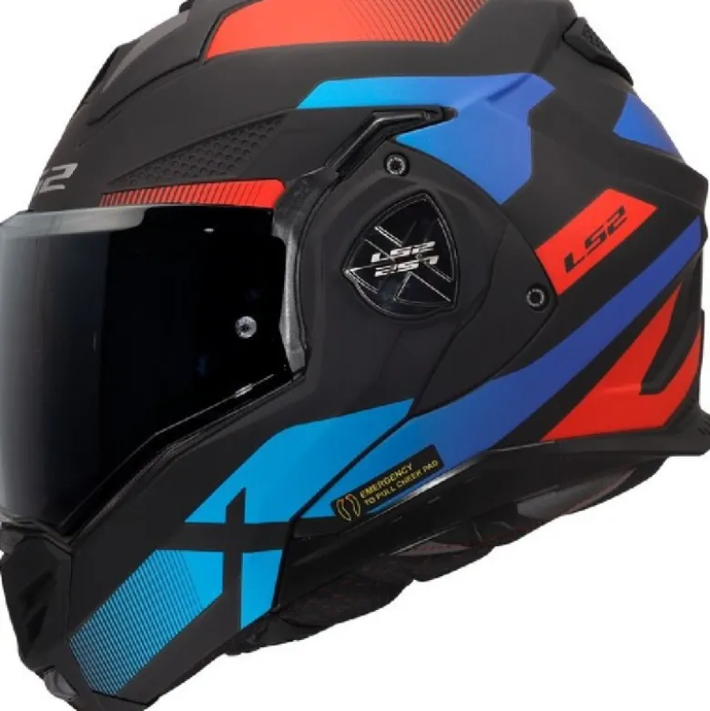 Casco Modulare Reversibile FF901 Ls2 Advant X Nova Nero Rosso Blu Opaco