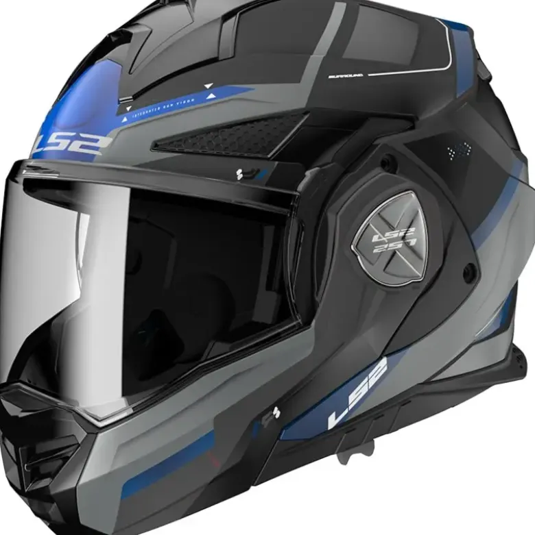 Casco Modulare Reversibile FF901 Ls2 Advant X Spectrum Nero Titanio Blu