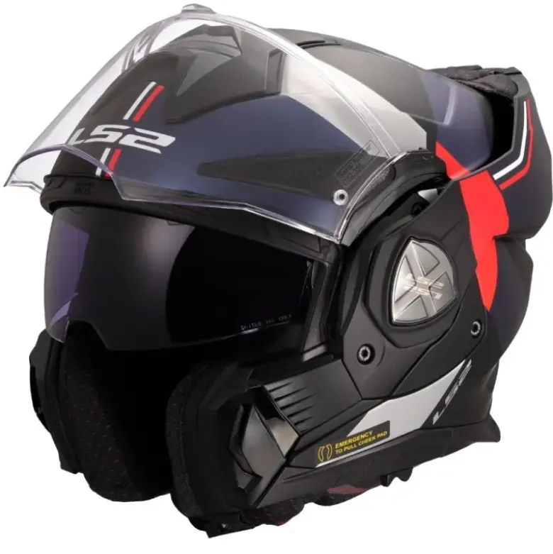 Casco Modulare Reversibile FF901 Ls2 Advant X ULTRA Blu Rosso