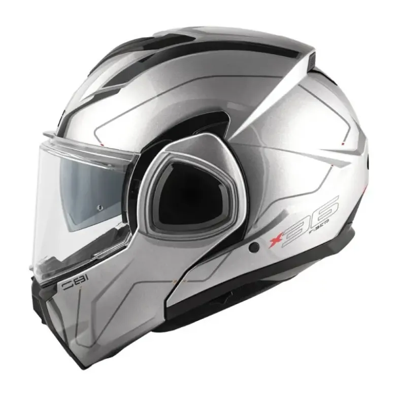 Casco Modulare Reversibile Givi X.36 Fiber Pulse Silver Nero Grigio