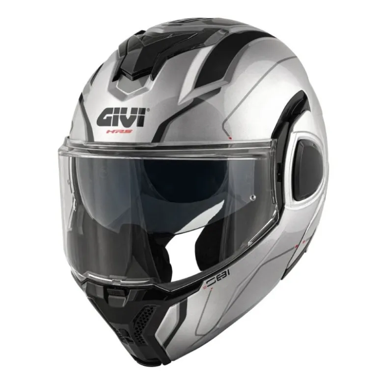 Casco Modulare Reversibile Givi X.36 Fiber Pulse Silver Nero Grigio