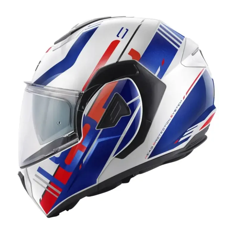 Casco Modulare Reversibile Givi X.30 Pulsar Bianco Rosso Blu Lucido
