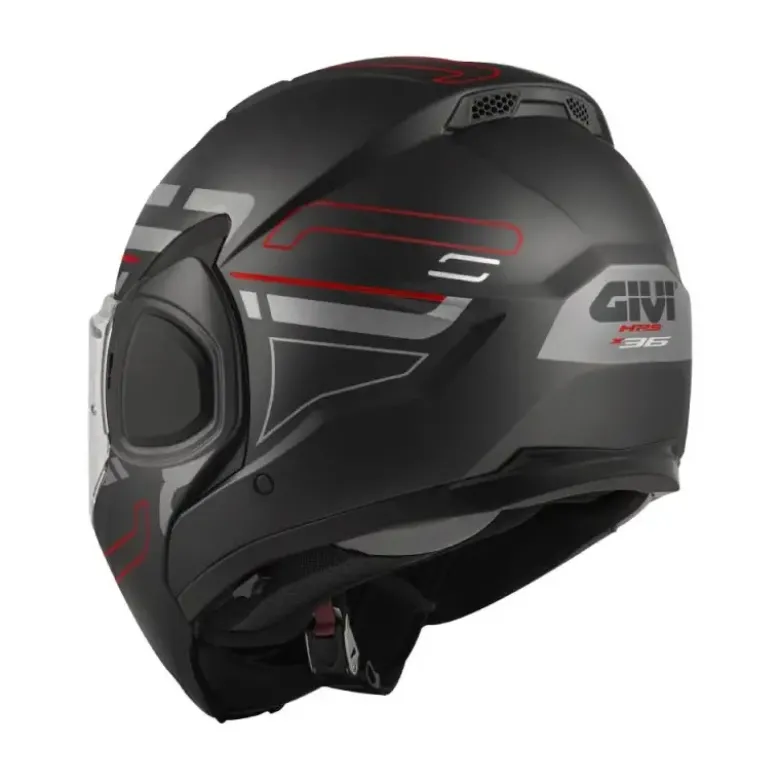 Casco Modulare Reversibile Givi X.36 Vertigo Nero Rosso Opaco