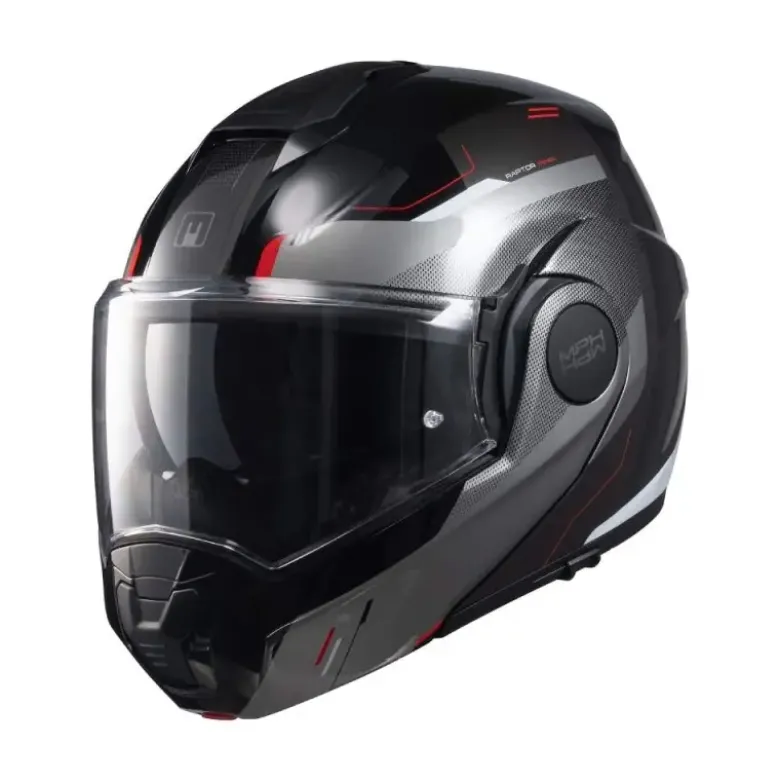 Casco Modulare Reversibile MPH Artra Grafica Nero Titanio Rosso