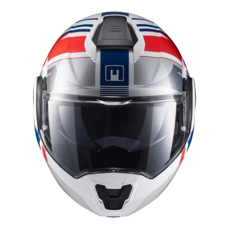 Casco Modulare Reversibile MPH Artra Grafica Vision Bianca Rosso Blu