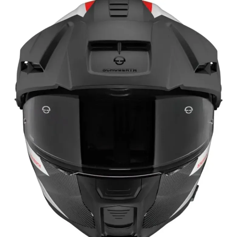 Casco Modulare Schuberth E2 ECE Defender Bianco Blu Rosso