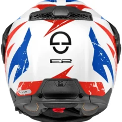 Casco Modulare Schuberth E2 ECE Explorer Blu Rosso Bianco