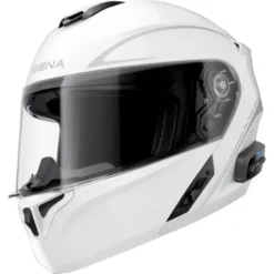 Casco Modulare Sena Con Bluetooth Integrato Outrush R 22-06 Bianco Lucido