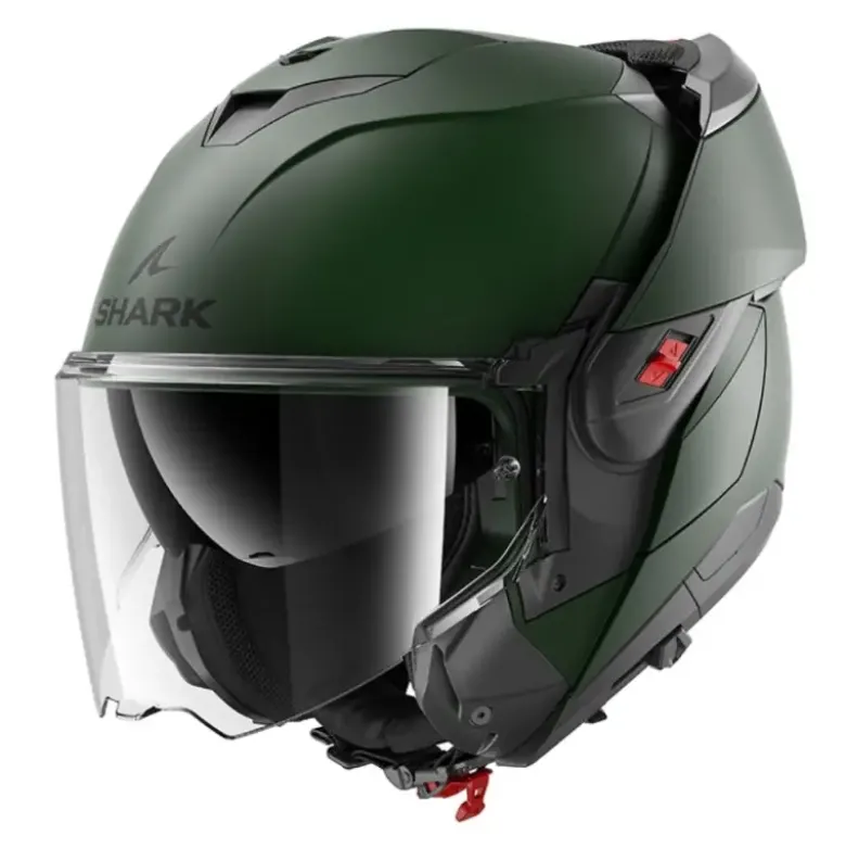 Casco Modulare Shark Oxo Blank Verde Opaco