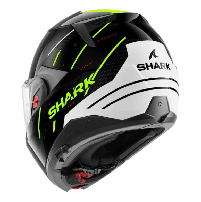 Casco Modulare Shark Oxo Rydger Nero Bianco Giallo