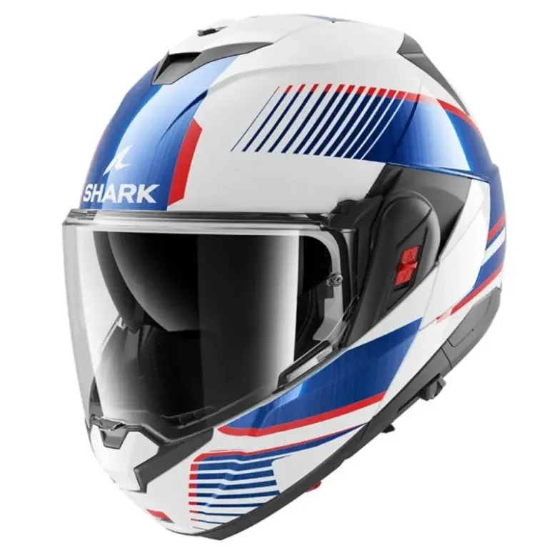 Casco Modulare Shark Oxo Sikter Bianco Chrome Blu