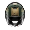 Casco Modulare Shark Oxo Sikter Verde Opaco Chrome Oro