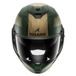 Casco Modulare Shark Oxo Sikter Verde Opaco Chrome Oro
