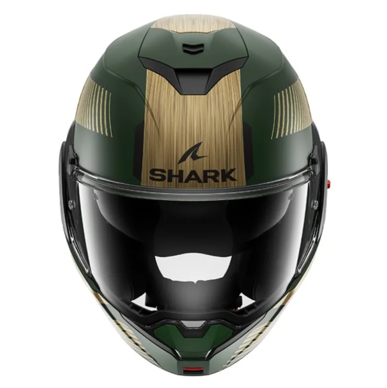 Casco Modulare Shark Oxo Sikter Verde Opaco Chrome Oro